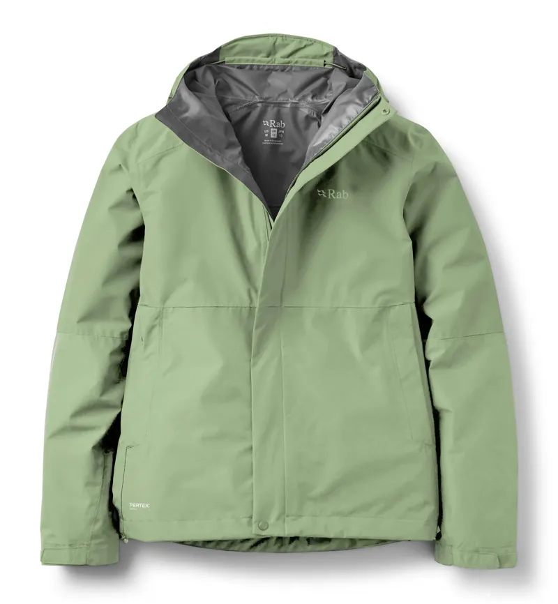 Rab Women's Downpour Waterproof Jacket - Dark Fig Green