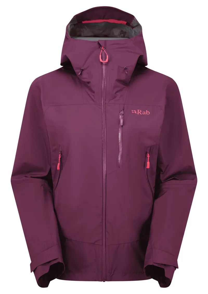 Rab Women's Downpour Mountain Waterproof Jacket - Mulberry