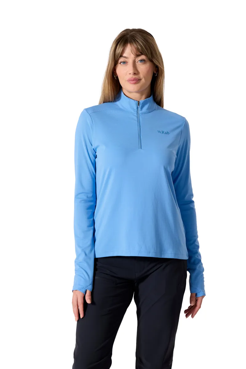 Rab Women's Force LS Zip - Bluebird-2