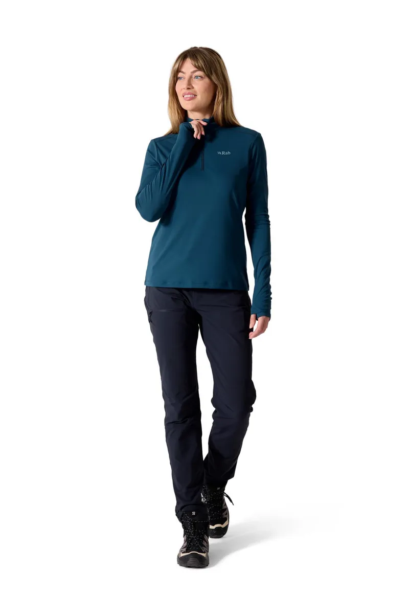 Rab Women's Force LS Zip - Tempest Blue-3