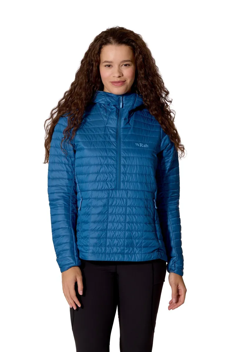 Rab Women's Microlighter Pullover Down Jacket - Dark Bluebird-3