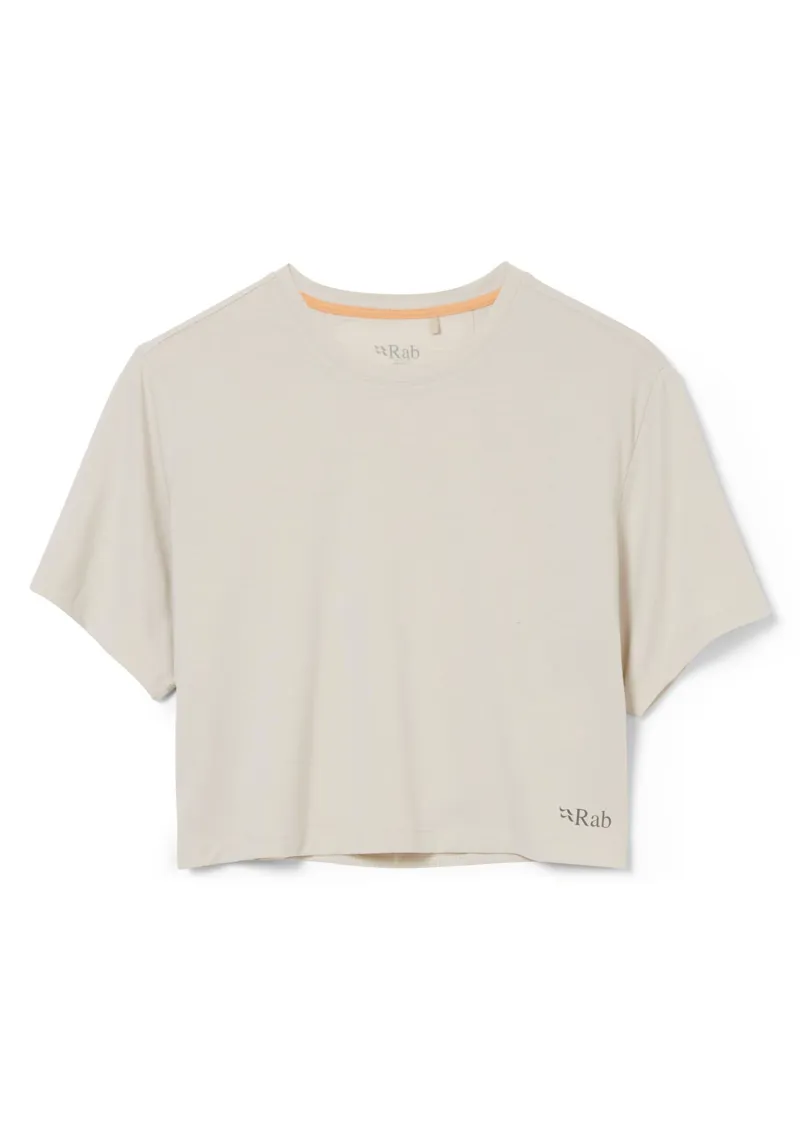 Rab Women's Rivelin Crop Tee - Pebble