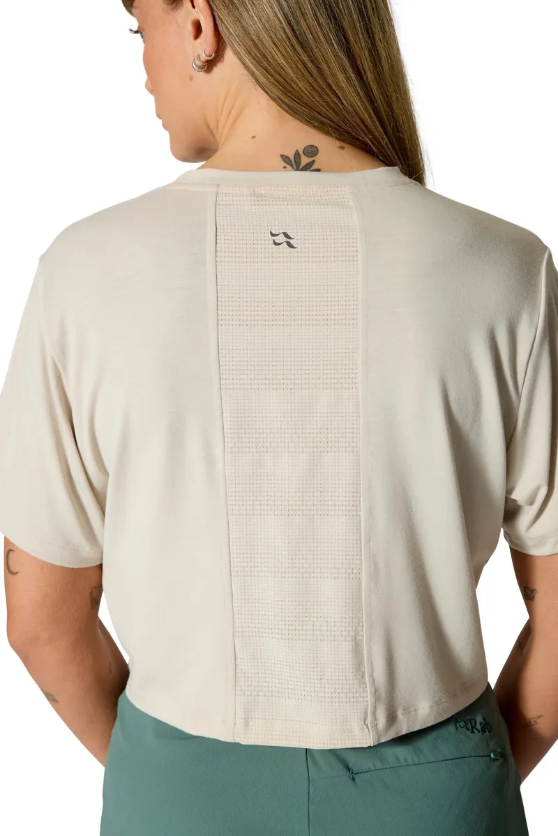 Rab Women's Rivelin Crop Tee - Pebble-2