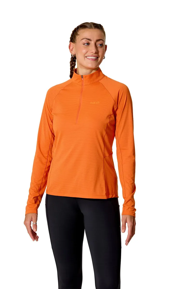 Rab Women's Sonic LS Zip - Dark Melba-2