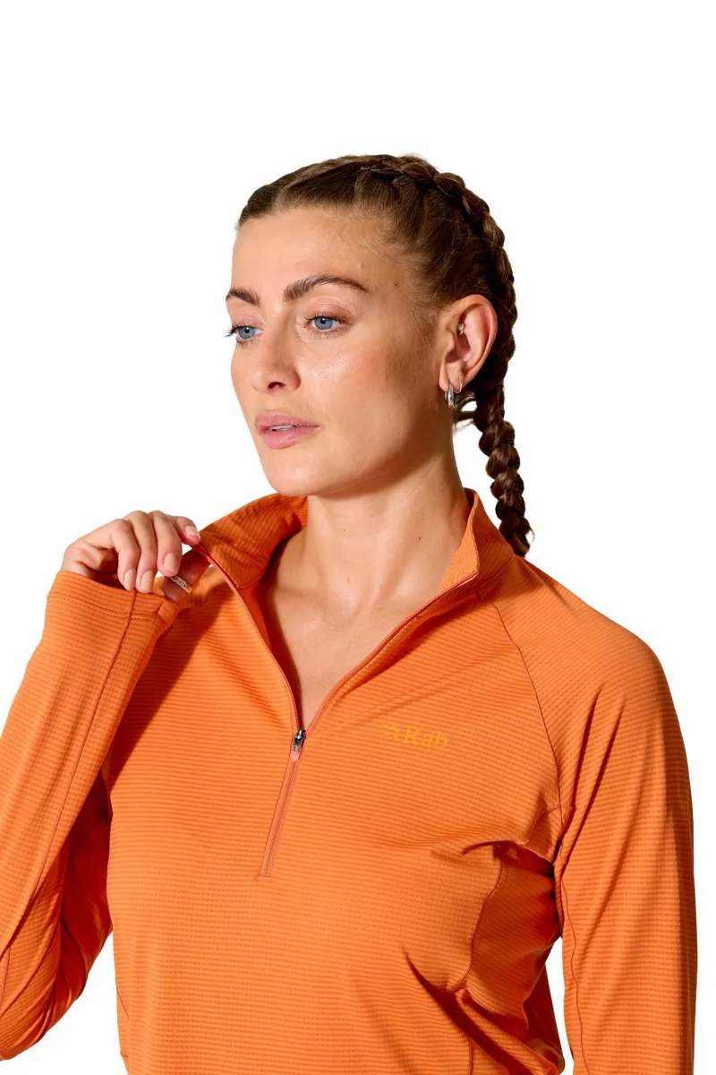 Rab Women's Sonic LS Zip - Dark Melba-5