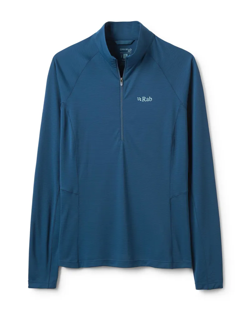 Rab Women's Sonic LS Zip - Tempest Blue