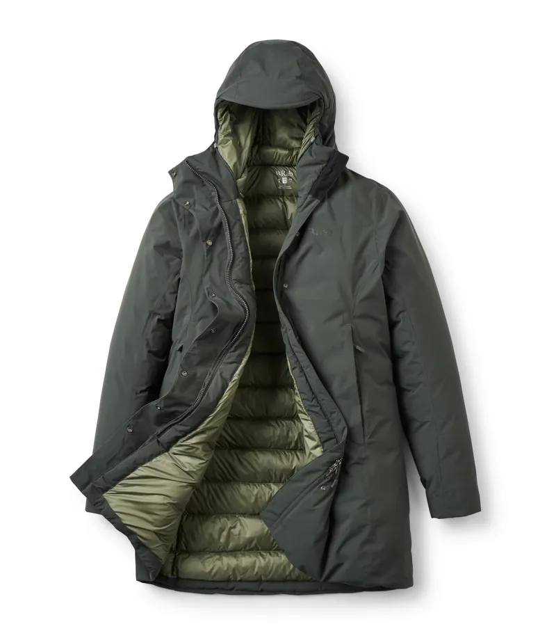 Rab Women's Valiance Waterproof Down Parka - Dark Army-2