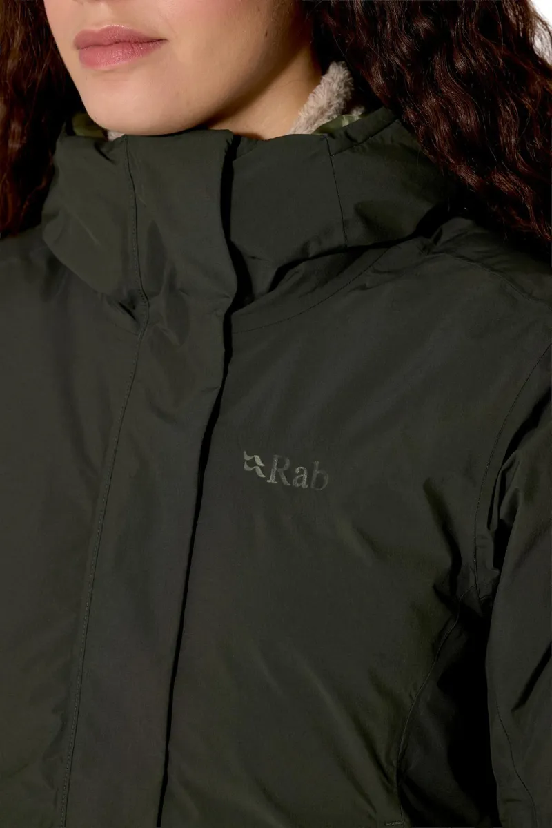 Rab Women's Valiance Waterproof Down Parka - Dark Army-6
