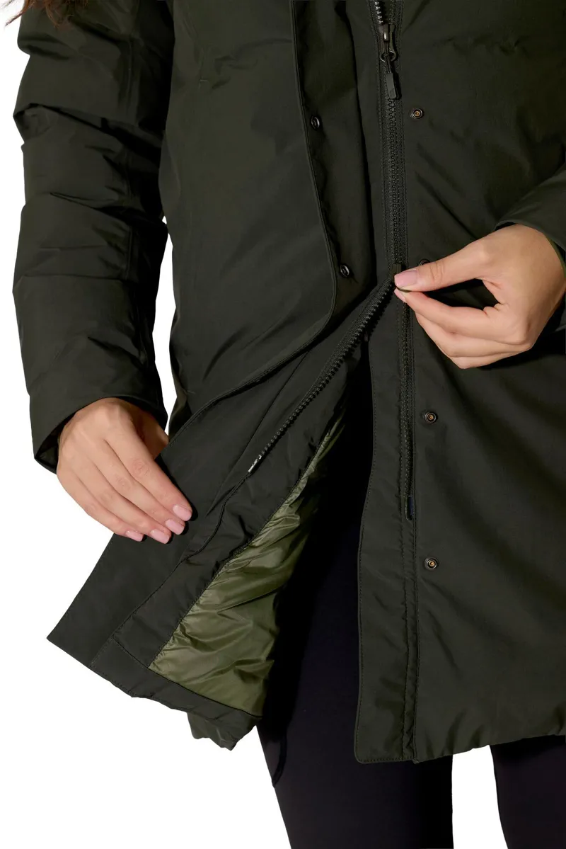 Rab Women's Valiance Waterproof Down Parka - Dark Army-10