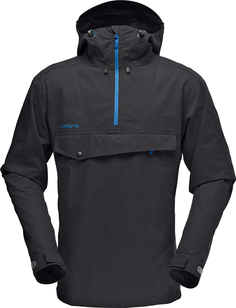 Norrona Mens Svalbard Cotton Anorak Phantom Electric Blue