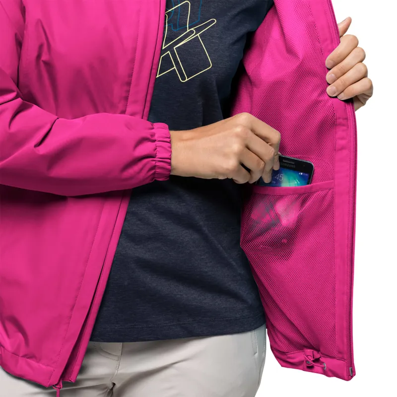 Jack Wolfskin Womens Stormy Point Jacket - Pink Peony-3