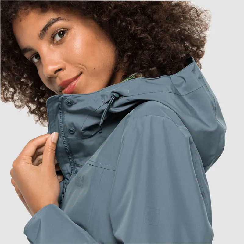 Jack Wolfskin Women's Cape York Paradise Coat - Teal Grey-3