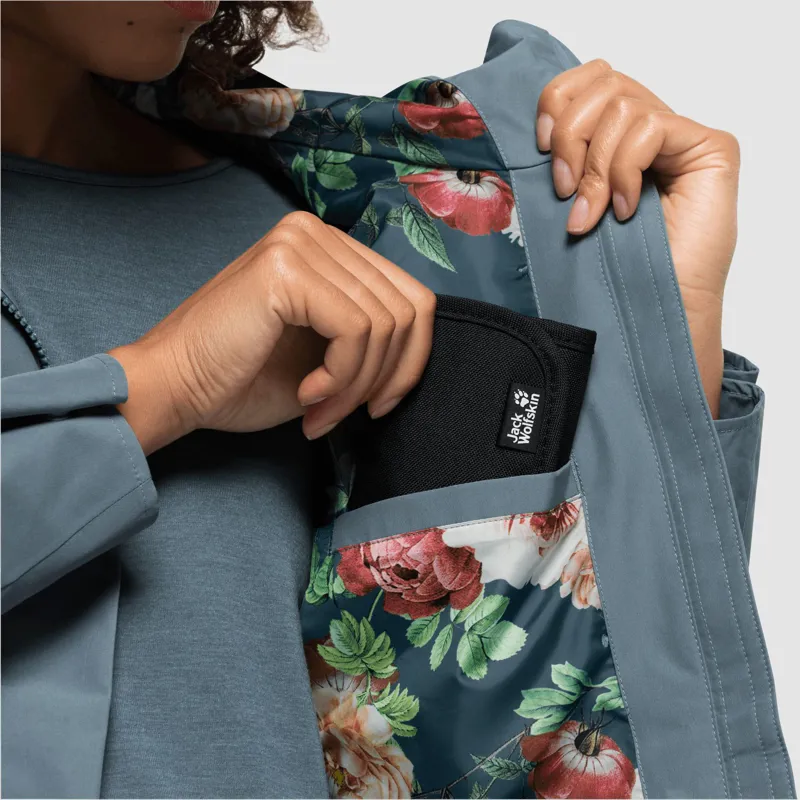 Jack Wolfskin Women's Cape York Paradise Coat - Teal Grey-5