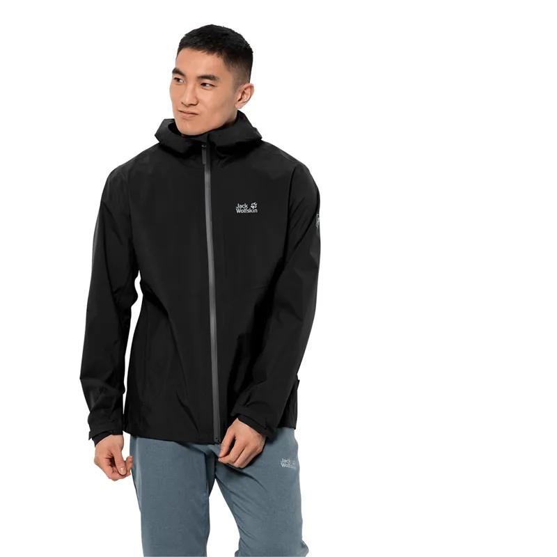 Jack Wolfskin Mens JWP Shell Jacket - Black-1