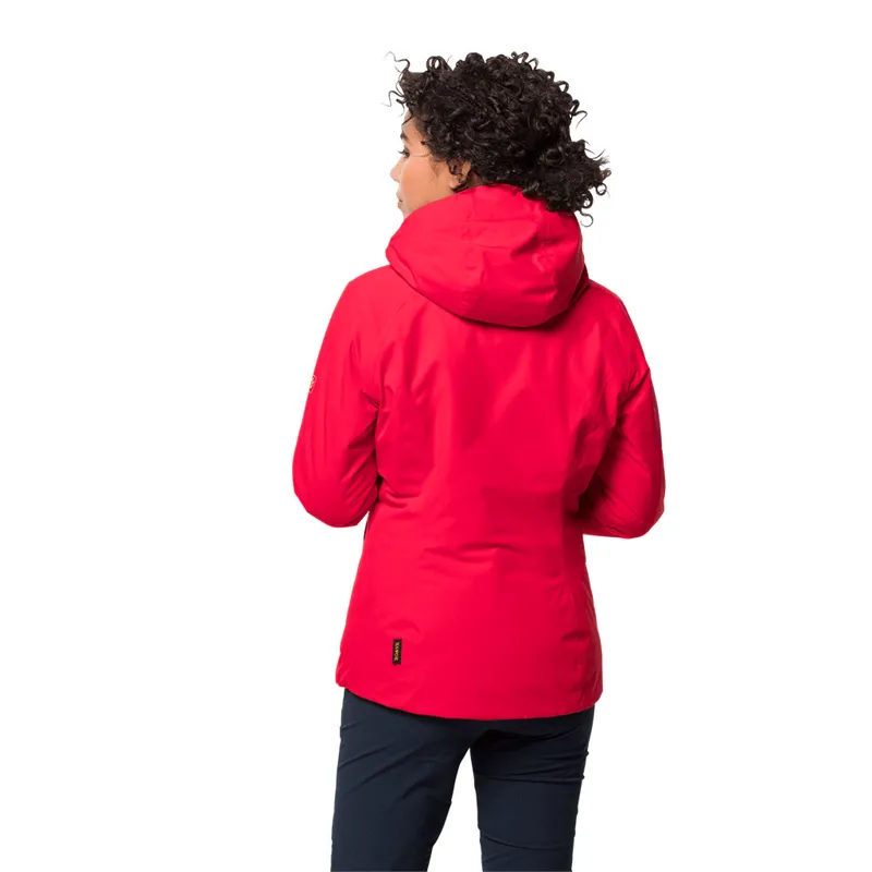 Jack Wolfskin Womens Argon Storm Jacket - Clear Red-4