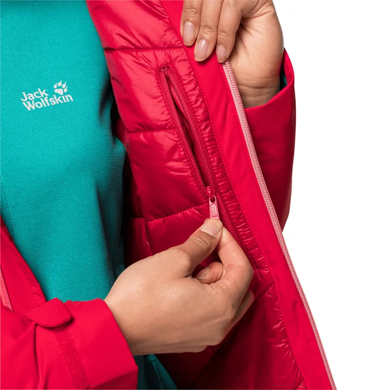 Jack Wolfskin Womens Argon Storm Jacket - Clear Red-2
