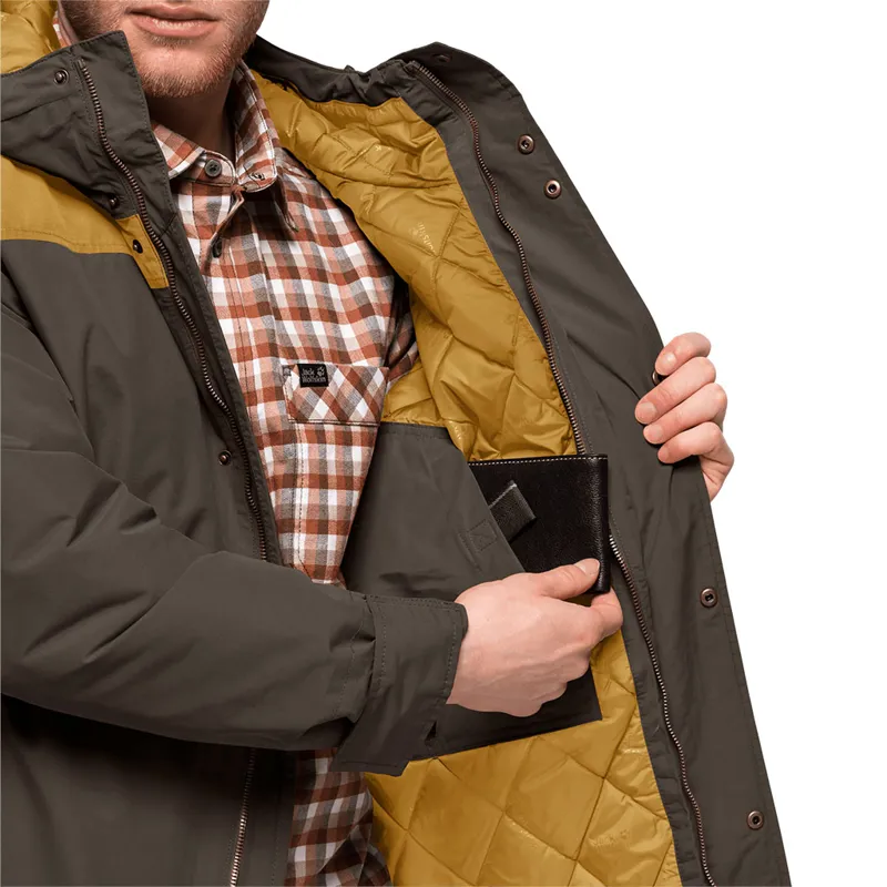 Jack Wolfskin Mens Oakwood Jacket - Brownstone-2