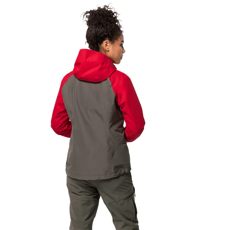 Jack Wolfskin Womens Mount Isa 3-in-1 Jacket -Clear Red-6
