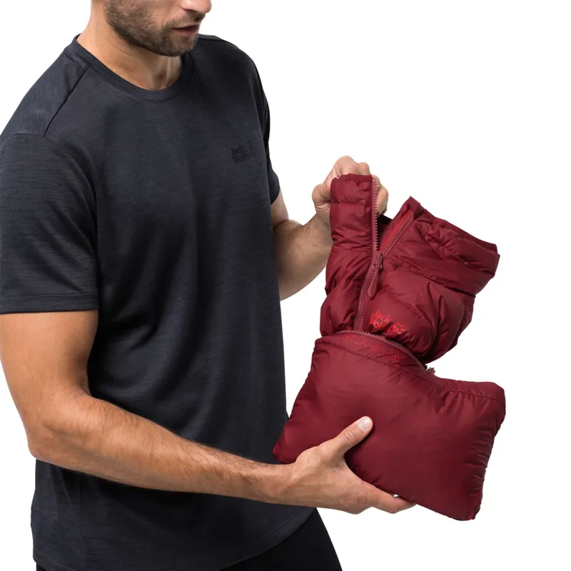 Jack Wolfskin Mens Helium High Jacket - Red Maroon-3