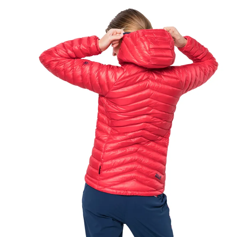Jack Wolfskin Womens Mountain Down Jacket - Tulip Red-2