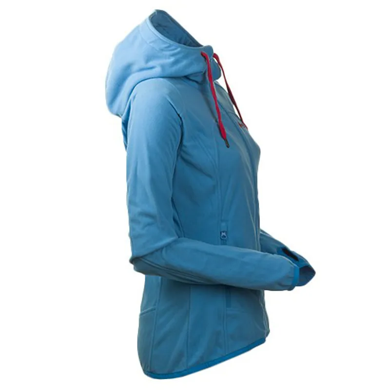 Bergans Womens Sandoya Jacket - Bright Sea Blue/ Hot Red-2