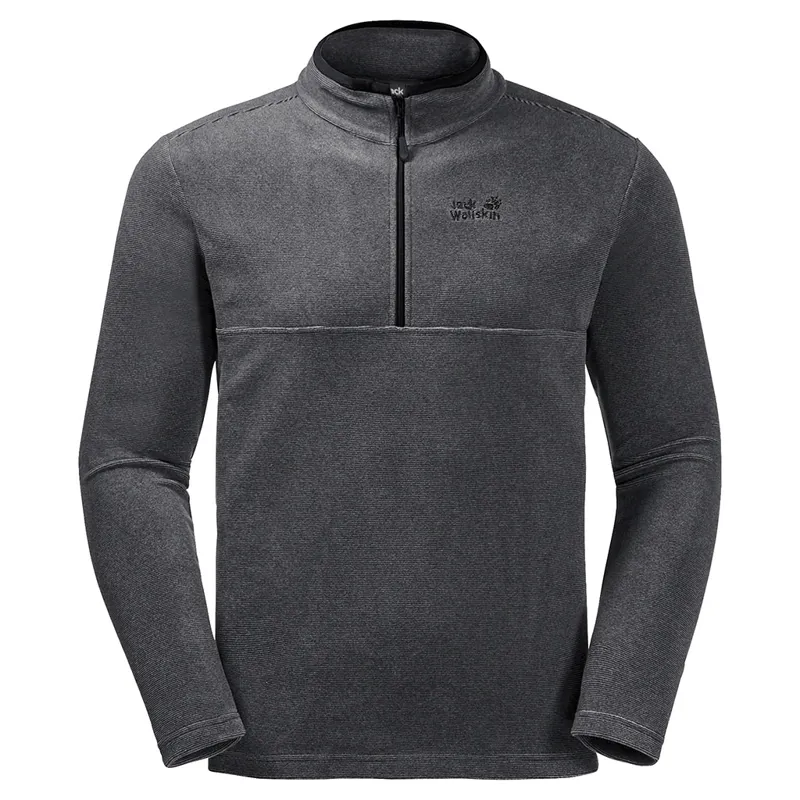 Jack Wolfskin Men s Arco Fleece 1 4 Zip Black Stripes