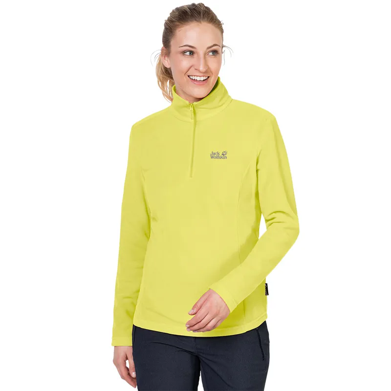 Jack Wolfskin Womens Gecko Fleece Jumper - Lemon-1
