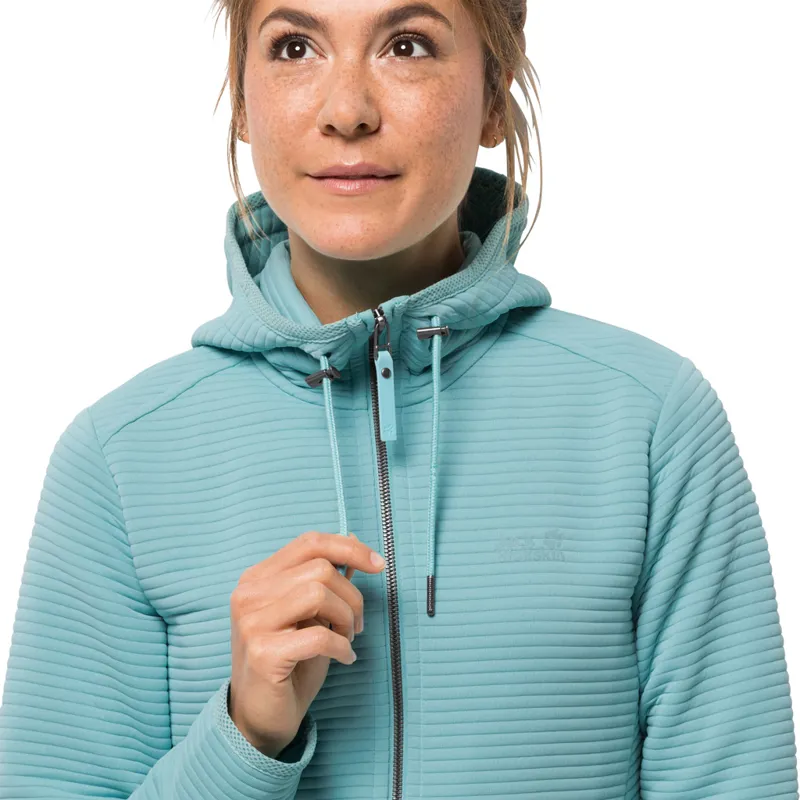Jack Wolfskin Womens Modesto Hooded Jacket Aqua