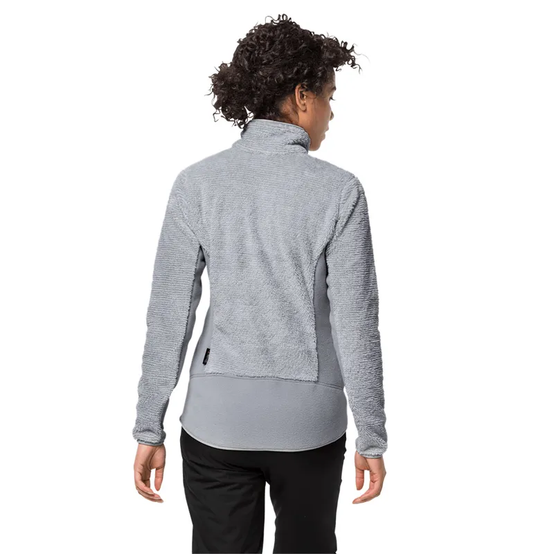 Jack Wolfskin Womens Pine Leaf Fleece Jacket - Slate Grey Stripes-2