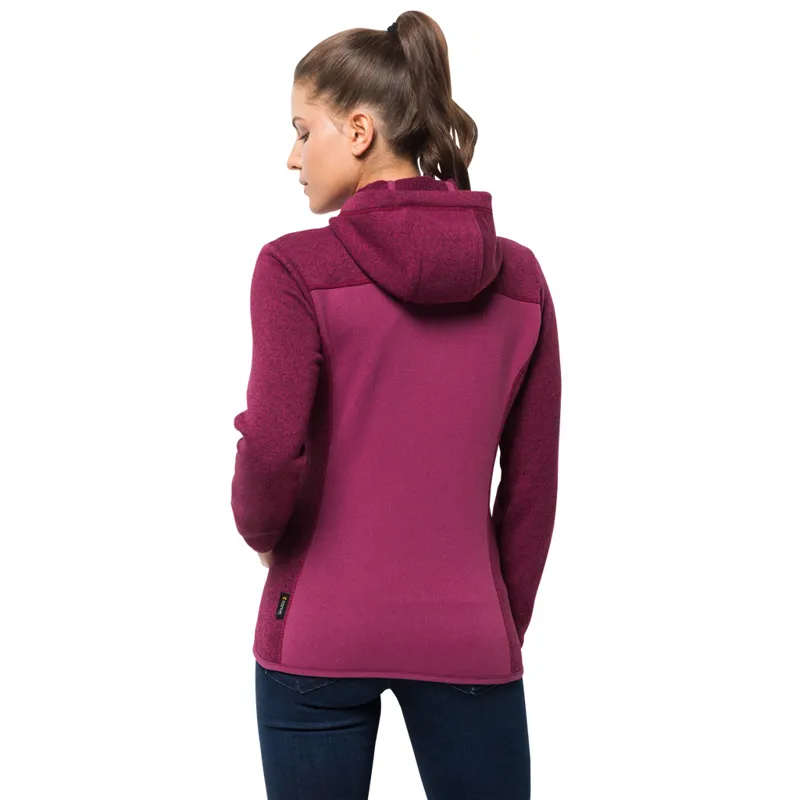 Jack Wolfskin Womens Elk Hooded Fleece Jacket - Amethyst-2