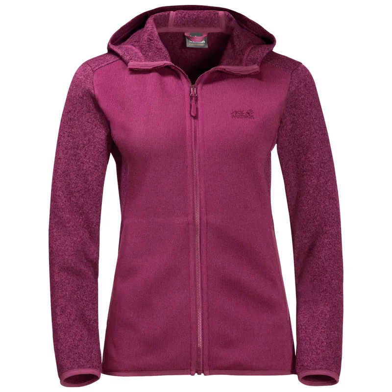 Jack Wolfskin Womens Elk Hooded Fleece Jacket - Amethyst