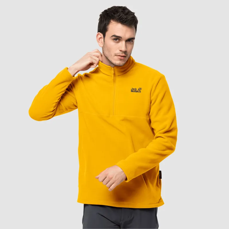 Jack Wolfskin Men's Gecko Fleece 1/4 Zip - Burly Yellow XT-1