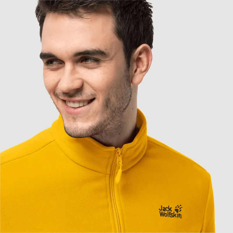 Jack Wolfskin Men's Gecko Fleece 1/4 Zip - Burly Yellow XT-3