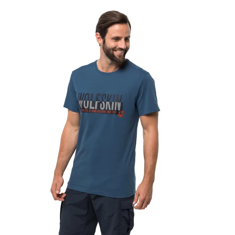 Jack Wolfskin Mens Slogan T-Shirt - Ocean Wave-1