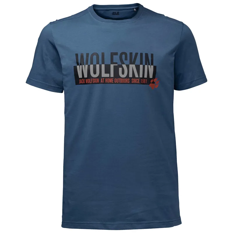 Jack Wolfskin Mens Slogan T-Shirt - Ocean Wave