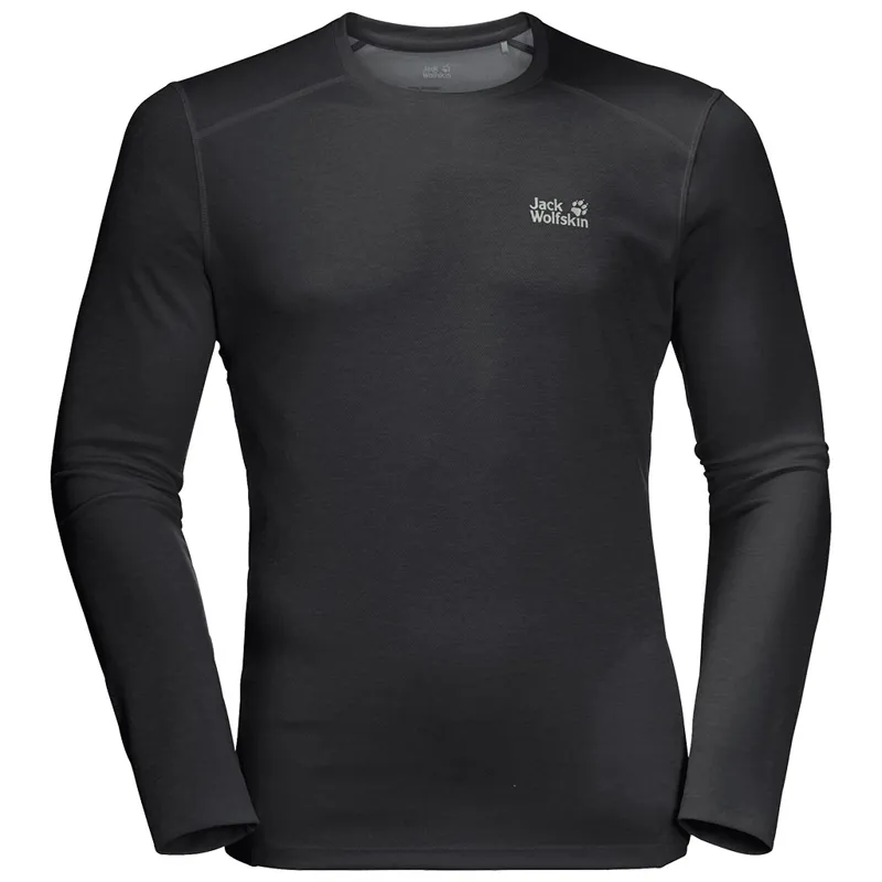 Jack Wolfskin Mens Sky Range LS Top - Black