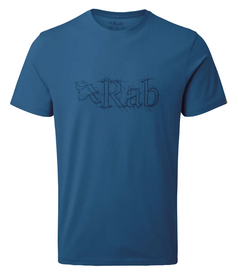 Rab Men's Stance Sketch Organic Cotton Tee - Denim 