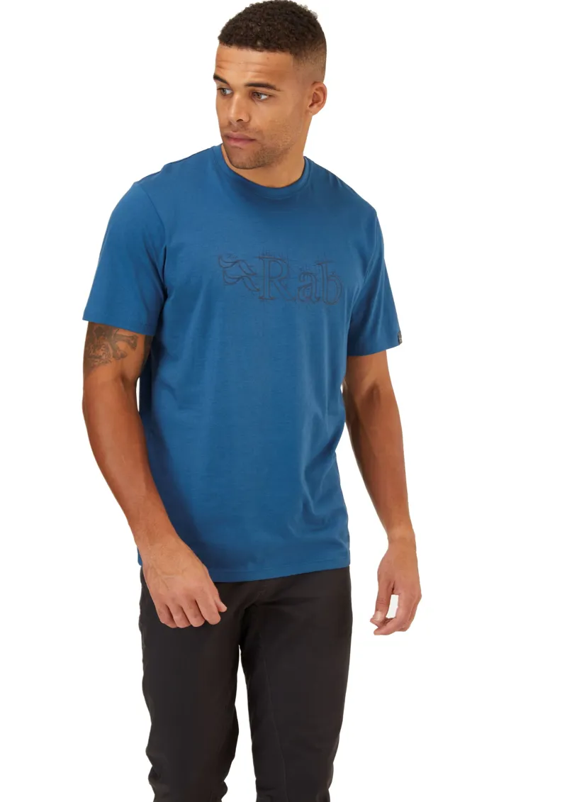 Rab Men's Stance Sketch Organic Cotton Tee - Denim -1