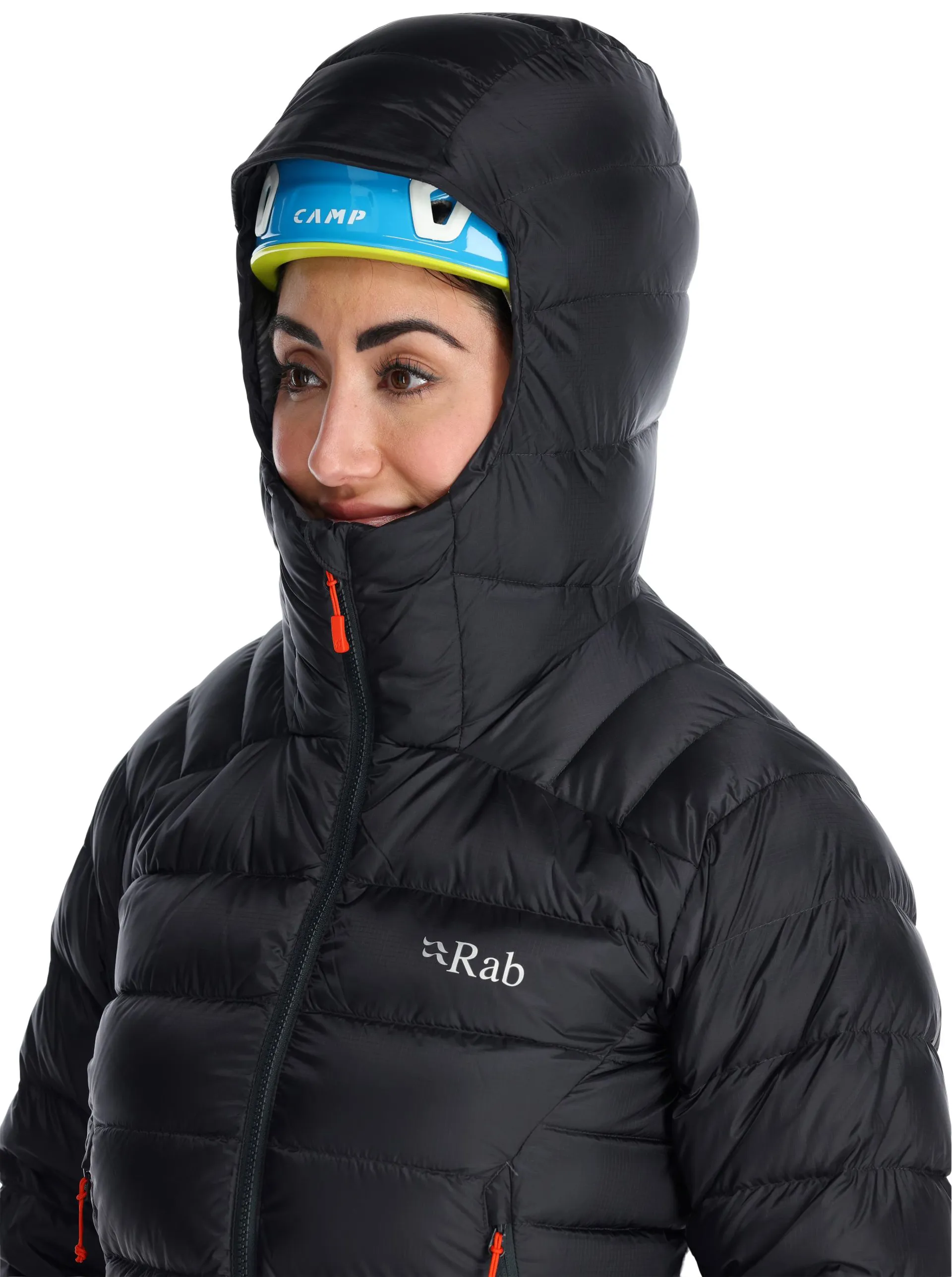 Rab Women's Electron Pro Hooded Down Jacket Anthracite