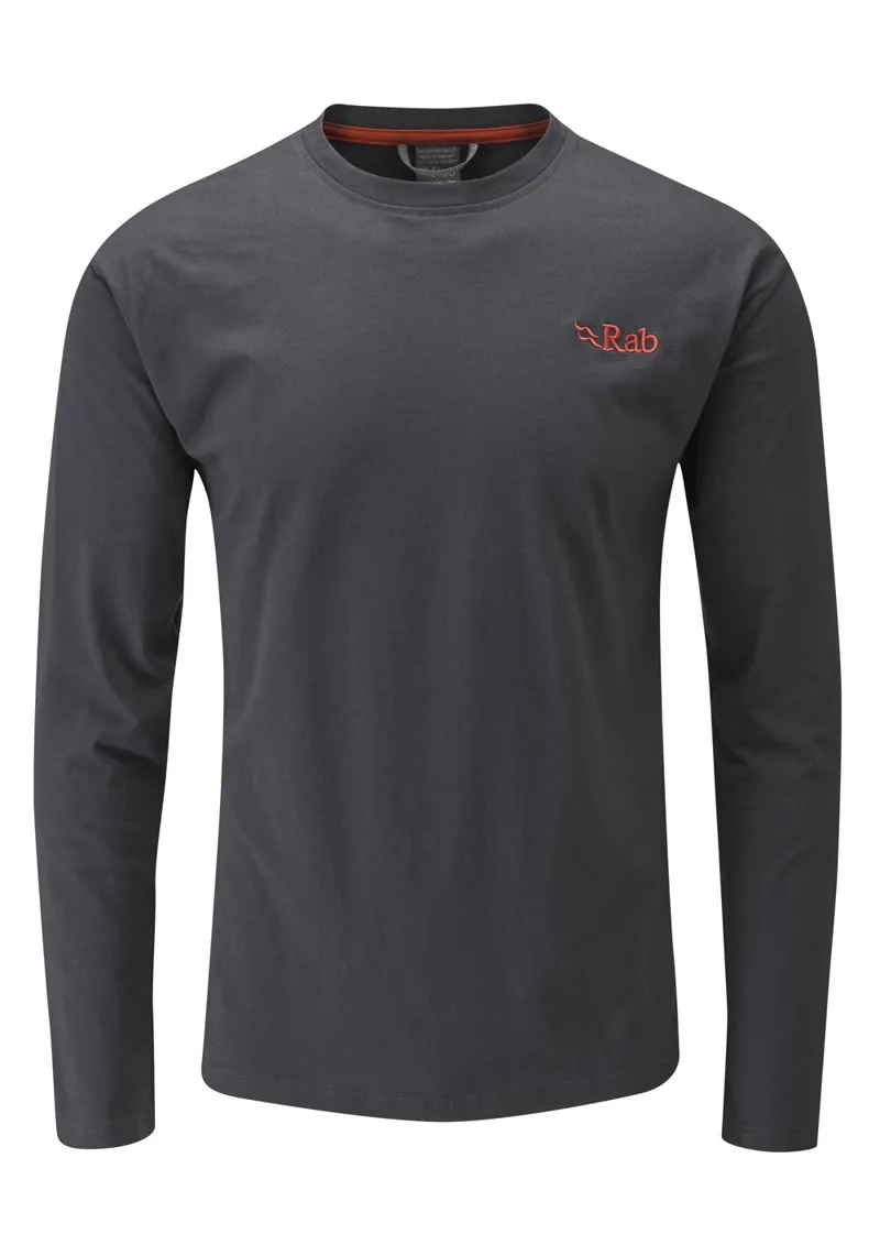 Rab Mens Belay Long Sleeve Tee - Anthracite