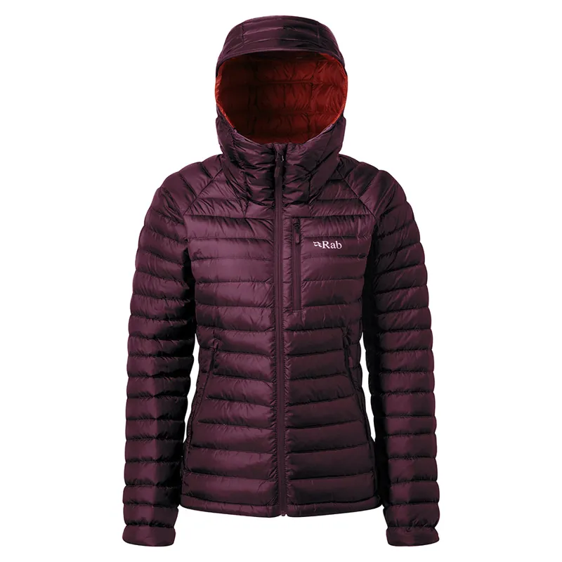 Rab microlight alpine jacket womens top eggplant