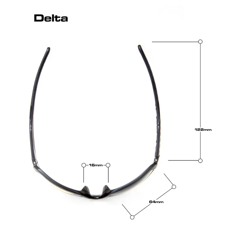 Bloc Delta X46 Cat 3 Blue Mirror Lens - Crystal Black-1