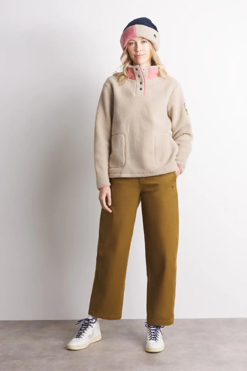 Mousqueton Women's Elie Half Snap Sherpa Fleece - Mastic-1