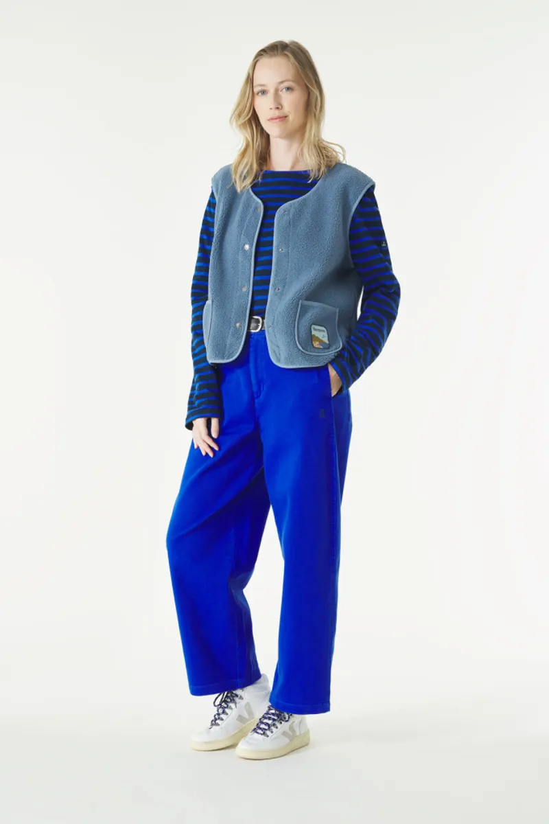 Mousqueton Women's Ginou Sherpa Fleece Gilet - Chardon-1