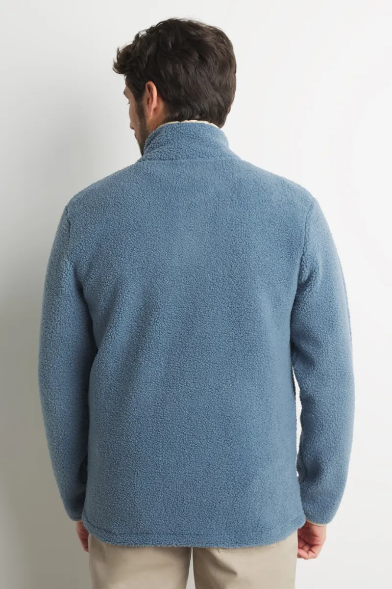 Mousqueton Mens Kadouarn Half Snap Sherpa Fleece - Chardon-1