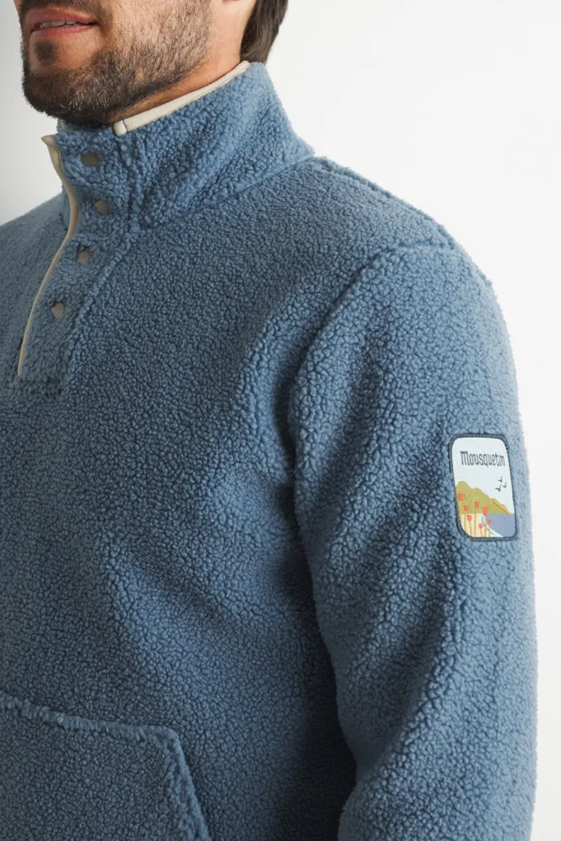Mousqueton Mens Kadouarn Half Snap Sherpa Fleece - Chardon-3