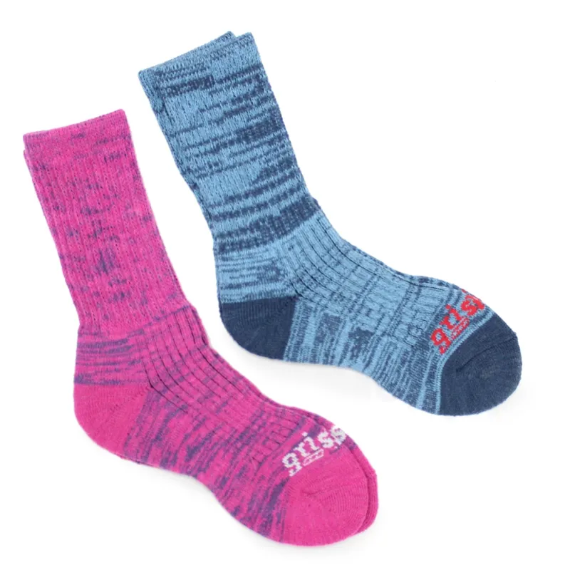 Grisport Women's Merino Socks 2 pack size 36-41 - Pink and Blue-1