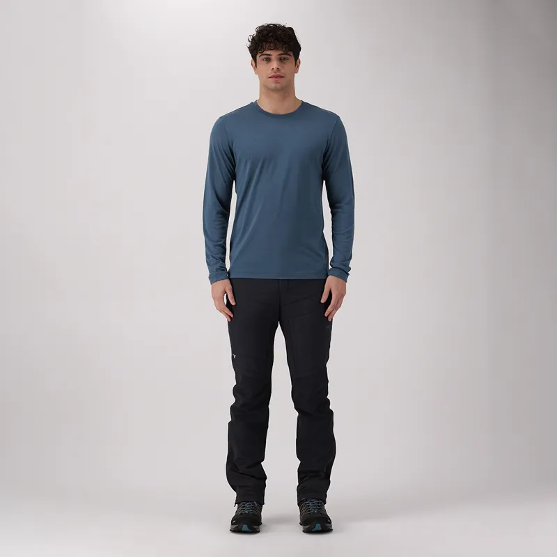CMP Men's Long Sleeve Merino Blend Base Layer - Solid Avio-6