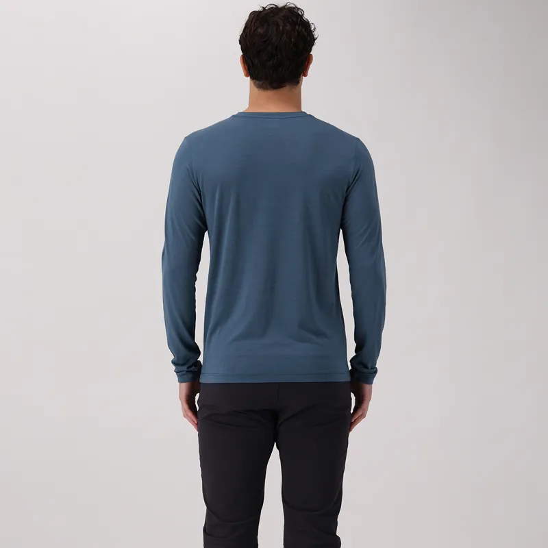 CMP Men's Long Sleeve Merino Blend Base Layer - Solid Avio-5