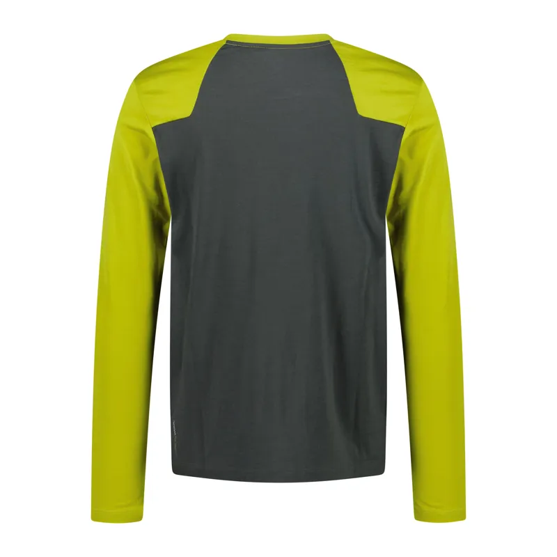CMP Men's Long Sleeve Merino Blend Base Layer - Black/Pine-1